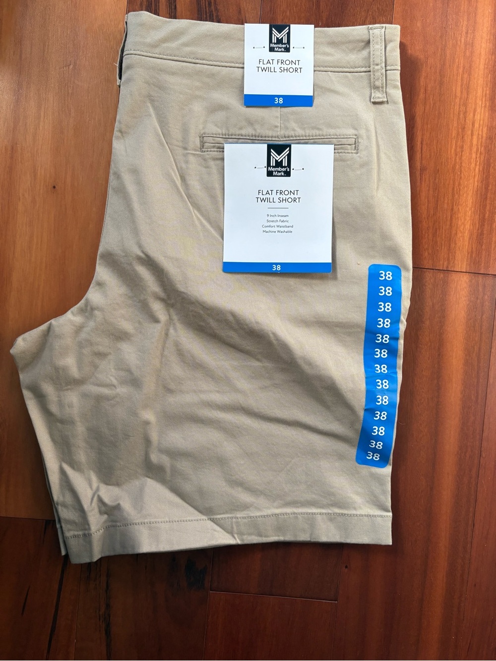 Member's Mark Flat Front Twill Shorts in Khaki